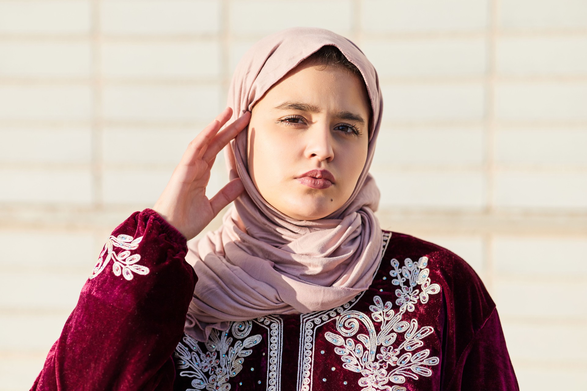 Portrait of a young muslim woman in hijab